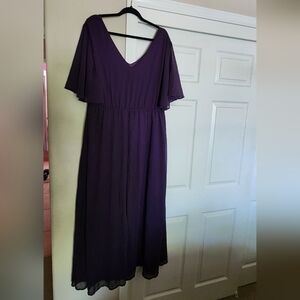Elegant Purple Women's Bridesmaids Dress